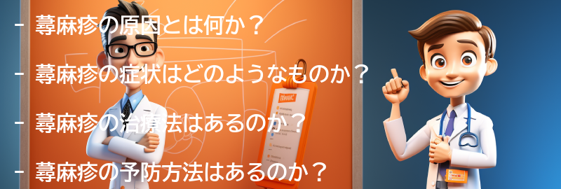 蕁麻疹に関するよくある質問と回答-の要点まとめ