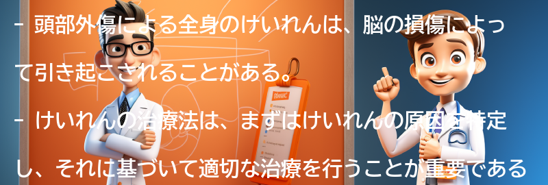 頭部外傷による全身のけいれんの治療法の要点まとめ