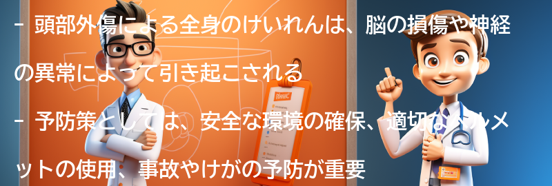 頭部外傷による全身のけいれんの予防策の要点まとめ