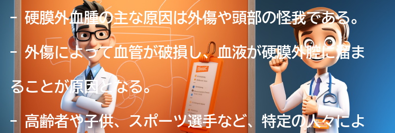 硬膜外血腫の主な原因は何ですか？の要点まとめ