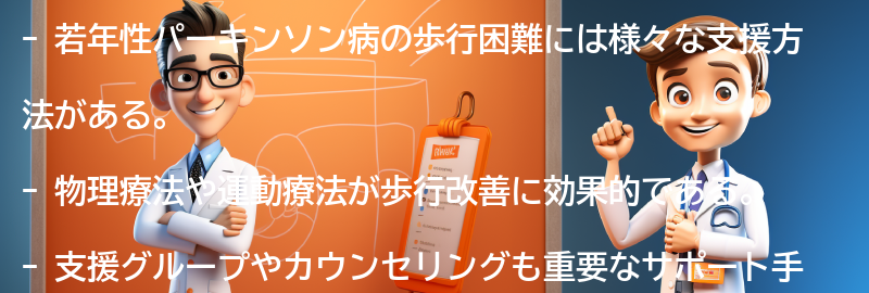 若年性パーキンソン病の歩行困難に対する支援方法の要点まとめ