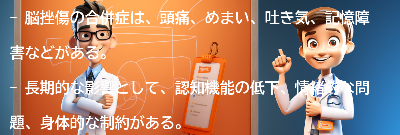 脳挫傷の合併症と長期的な影響の要点まとめ