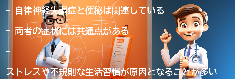 自律神経失調症と便秘の症状の共通点の要点まとめ