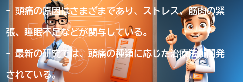 頭痛に関する最新の研究と治療法の要点まとめ