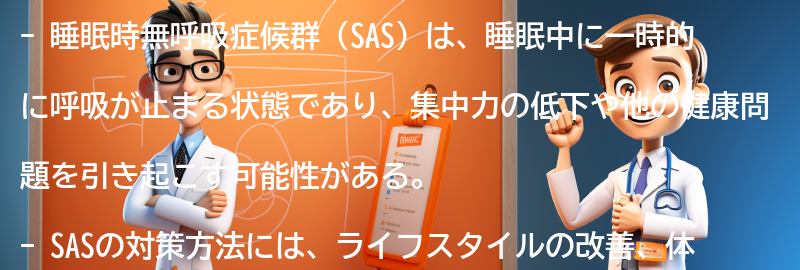 睡眠時無呼吸症候群の対策方法の要点まとめ