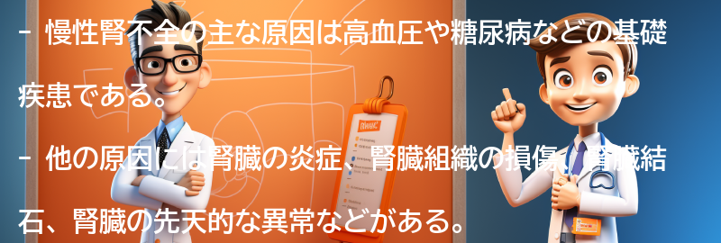 慢性腎不全の原因は何ですか？の要点まとめ