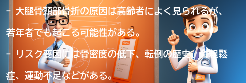 大腿骨頸部骨折の原因とリスク要因の要点まとめ