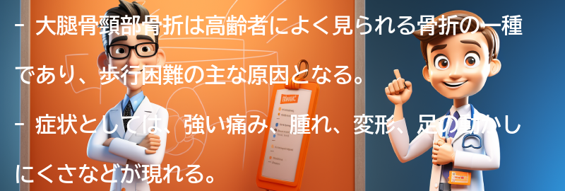 大腿骨頸部骨折の症状と診断方法の要点まとめ