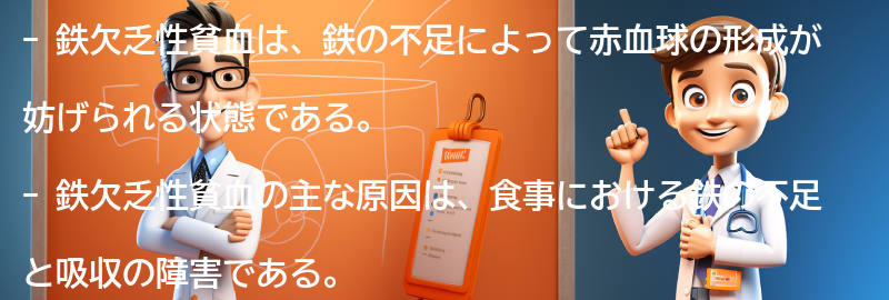 鉄欠乏性貧血の原因は何ですか？の要点まとめ