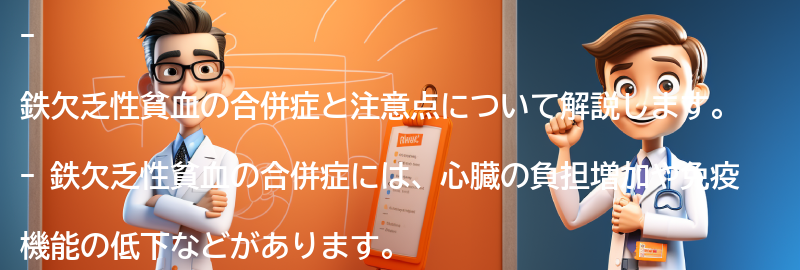 鉄欠乏性貧血の合併症と注意点の要点まとめ