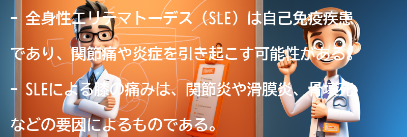 膝の痛みとSLEの関係性の要点まとめ