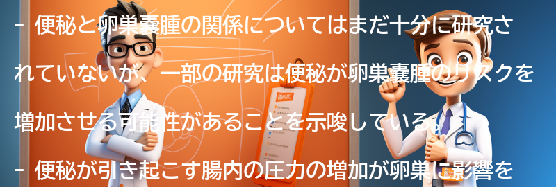 便秘が卵巣嚢腫を引き起こす可能性の要点まとめ