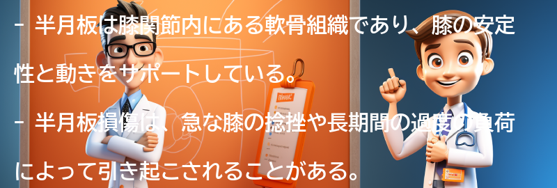 半月板損傷とは何ですか？の要点まとめ