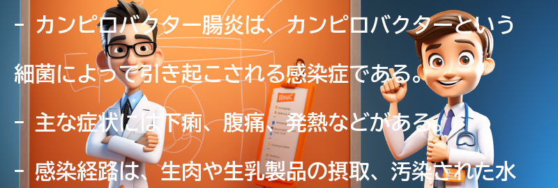 カンピロバクター腸炎の症状とは？の要点まとめ