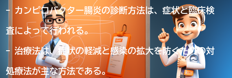 カンピロバクター腸炎の診断方法と治療法の要点まとめ