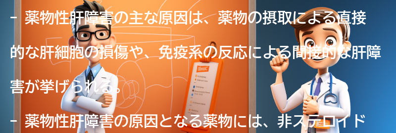 薬物性肝障害の主な原因は何ですか？の要点まとめ