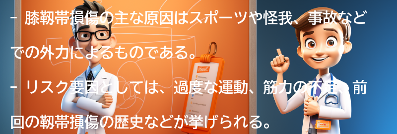 膝靱帯損傷の主な原因とリスク要因の要点まとめ