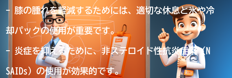 膝の腫れを軽減するための対策と予防法の要点まとめ