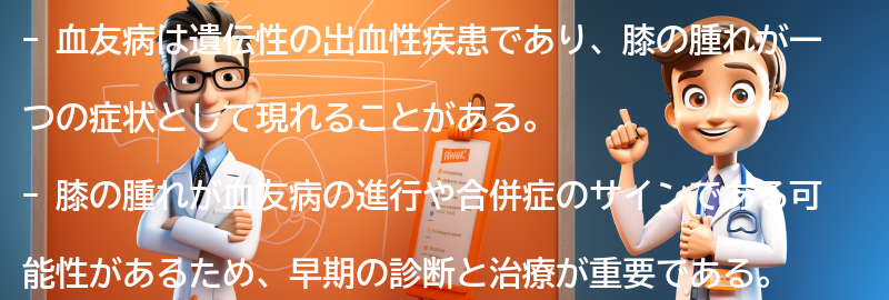 血友病と膝の腫れに関する注意点とアドバイスの要点まとめ