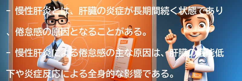 慢性肝炎と倦怠感に関するQ&Aの要点まとめ