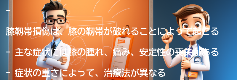 膝靱帯損傷の症状とは？の要点まとめ