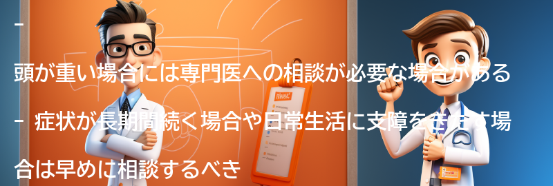 頭が重い場合に専門医への相談のタイミングの要点まとめ