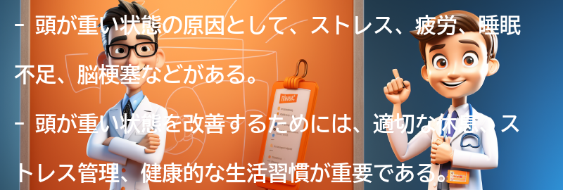 頭が重い状態を改善するための対策とは？の要点まとめ