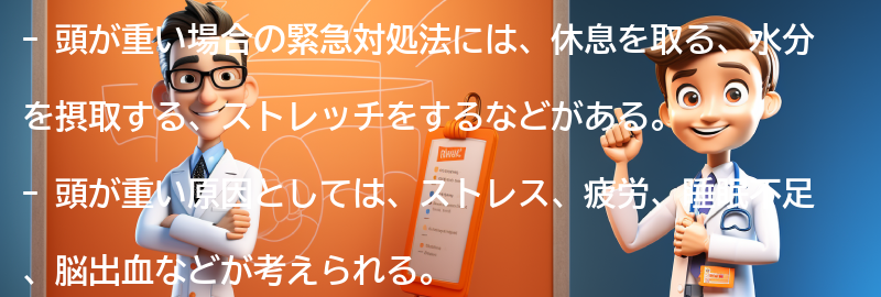 頭が重い場合の緊急対処法の要点まとめ