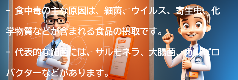 食中毒の主な原因とは？の要点まとめ