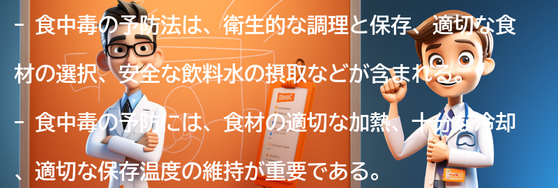 食中毒の予防法とは？の要点まとめ