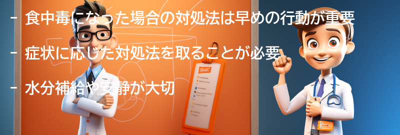 食中毒になった場合の対処法とは？の要点まとめ