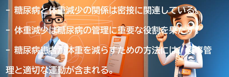 糖尿病と体重減少の関係性についての要点まとめ