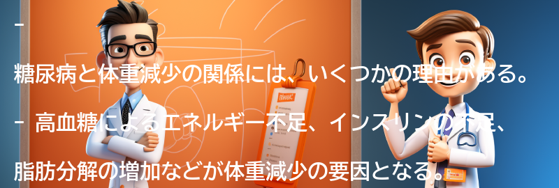 体重減少が糖尿病の症状として現れる理由の要点まとめ