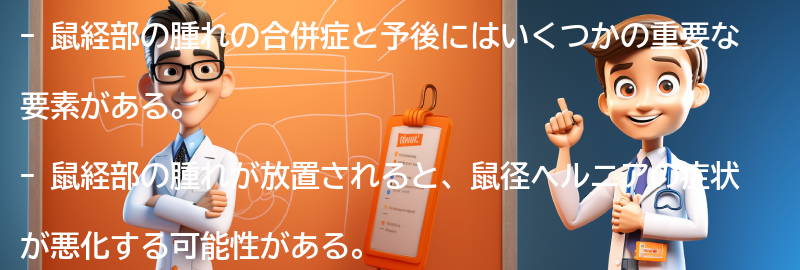 鼠経部の腫れの合併症と予後についての要点まとめ