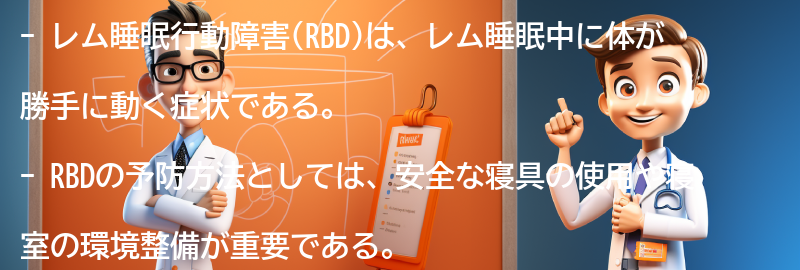 レム睡眠行動障害の予防方法と注意点の要点まとめ