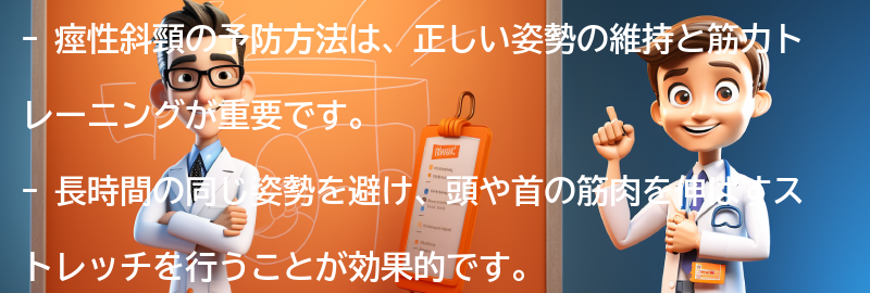 痙性斜頸の予防方法とは？の要点まとめ