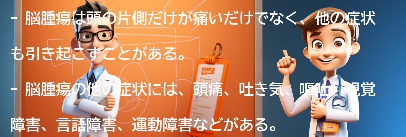 脳腫瘍の他の症状とは？の要点まとめ