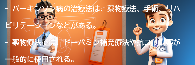 パーキンソン病の治療法と管理方法の要点まとめ