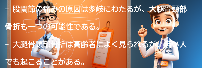 股関節の痛みの原因とは？の要点まとめ