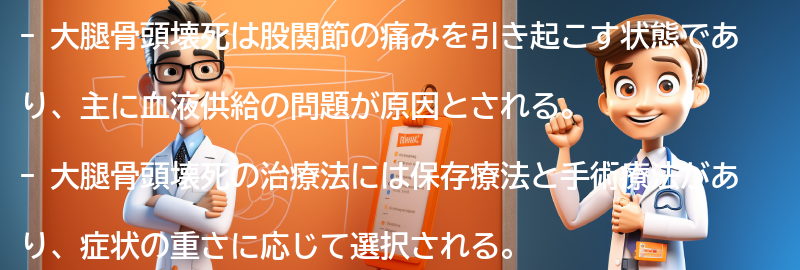 大腿骨頭壊死の治療法と予防策の要点まとめ