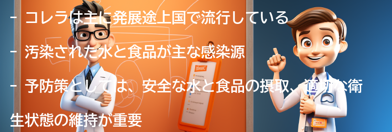 コレラの流行地域と予防策の要点まとめ