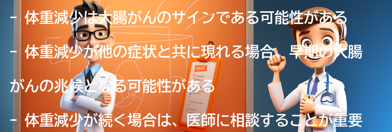 体重減少が大腸がんのサインである可能性の要点まとめ