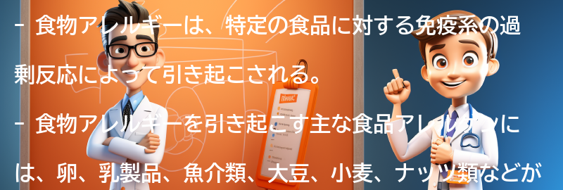 食物アレルギーを引き起こす主な食品アレルゲンの要点まとめ