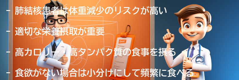 肺結核患者の体重減少を防ぐための方法の要点まとめ