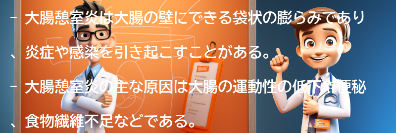 大腸憩室炎のケーススタディ:の要点まとめ