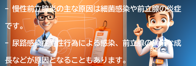 慢性前立腺炎の主な原因は何ですか？の要点まとめ