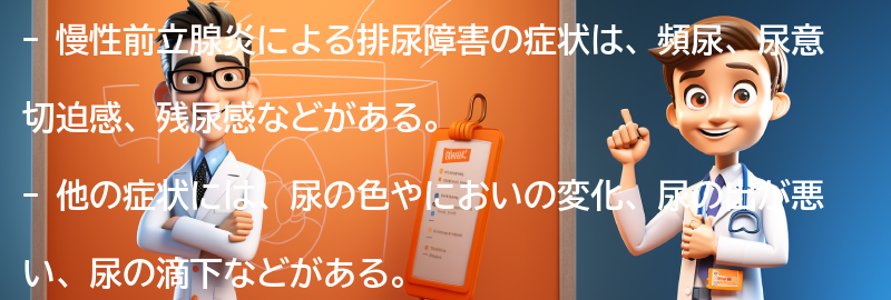 慢性前立腺炎による排尿障害の症状とは？の要点まとめ