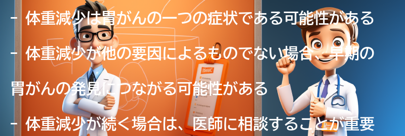 体重減少と胃がんの関係を理解して早期発見につなげようの要点まとめ