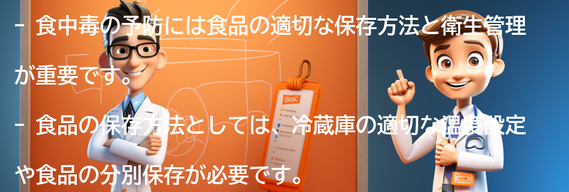 食中毒の予防に役立つ食品の保存方法と衛生管理の重要性の要点まとめ