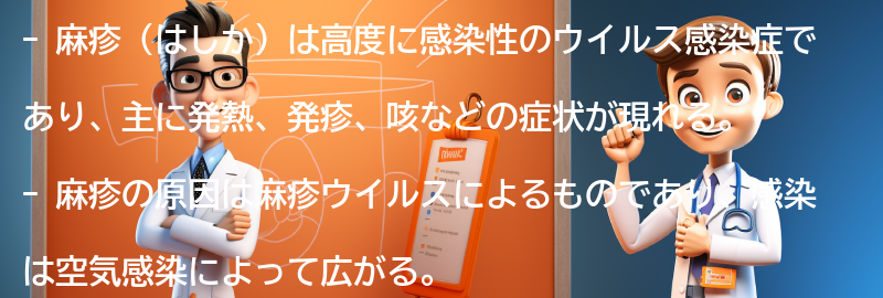 麻疹（はしか）の症状と原因の要点まとめ